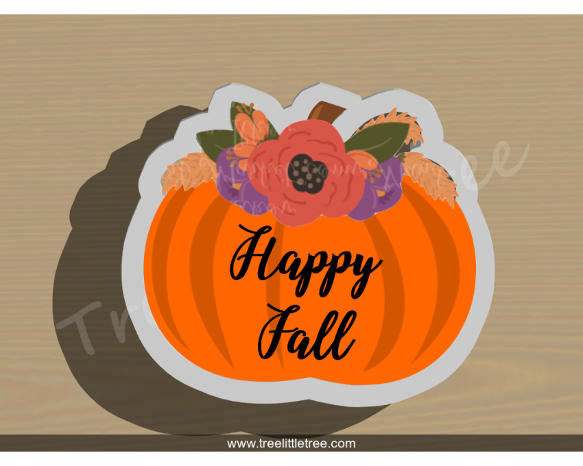 Floral Pumpkin Cookie Cutter. Fall Season Cookie Cutter. Thanksgiving Cookie Cutter