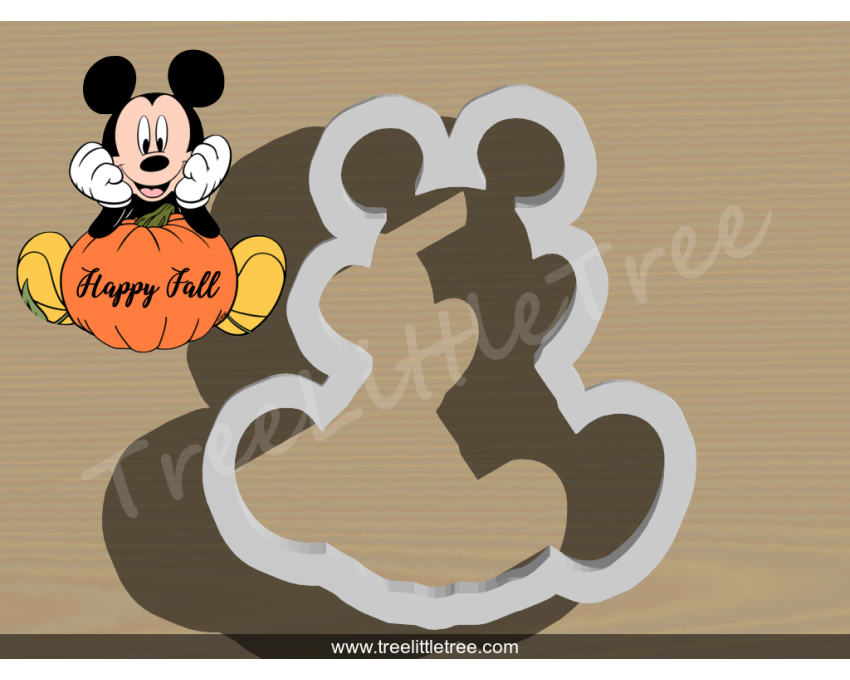 Mickey Pumpkin Plaque Cookie Cutter. Fall Season Cookie Cutter. Thanksgiving Cookie Cutter