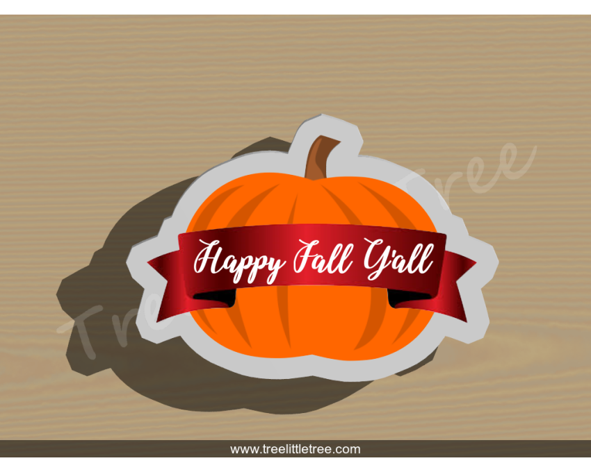 Pumpkin Banner Cookie Cutter. Fall Season Cookie Cutter. Thanksgiving Cookie Cutter
