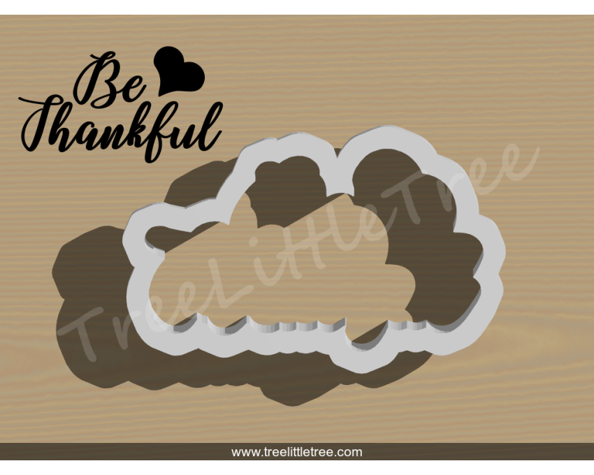 Be Thankful Cookie Cutter. Fall Season Cookie Cutter. Thanksgiving Cookie Cutter