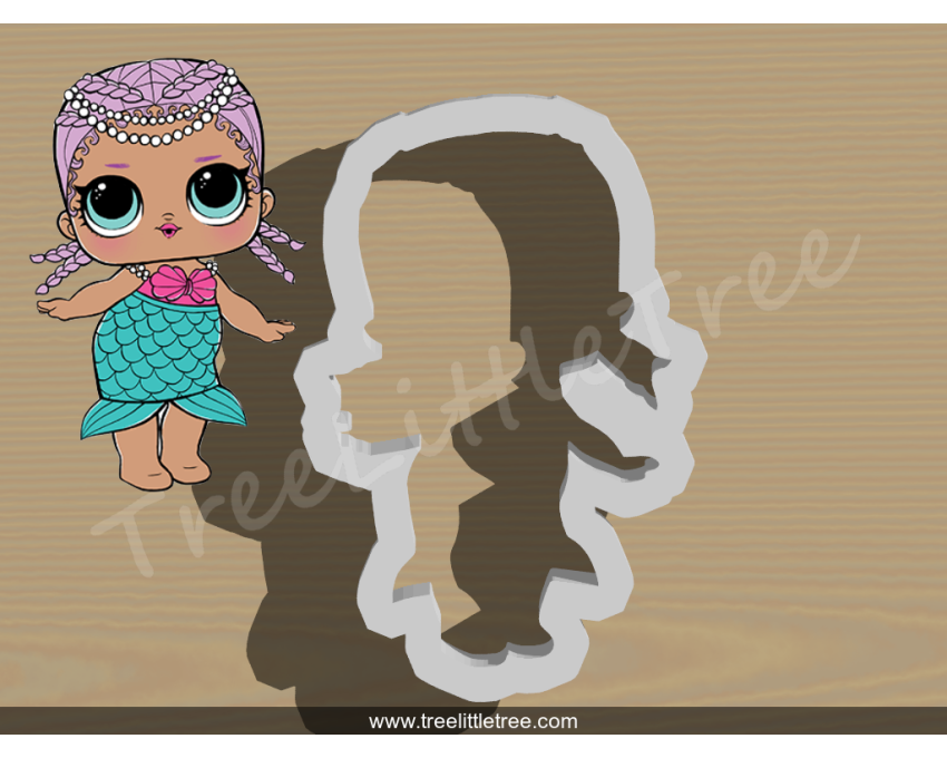 Merbaby Full Body Cookie Cutter. LOL Dolls Cookie Cutter