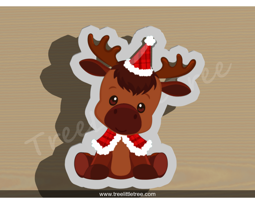 Christmas Reindeer Cookie Cutter. Christmas Cookie Cutter.  Animal Cookie Cutter