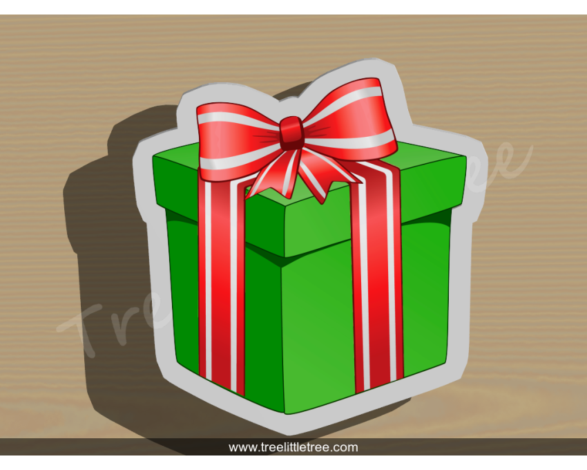 Gift Box Style 1 Cookie Cutter. Christmas Cookie Cutter. Holiday Cookie Cutter