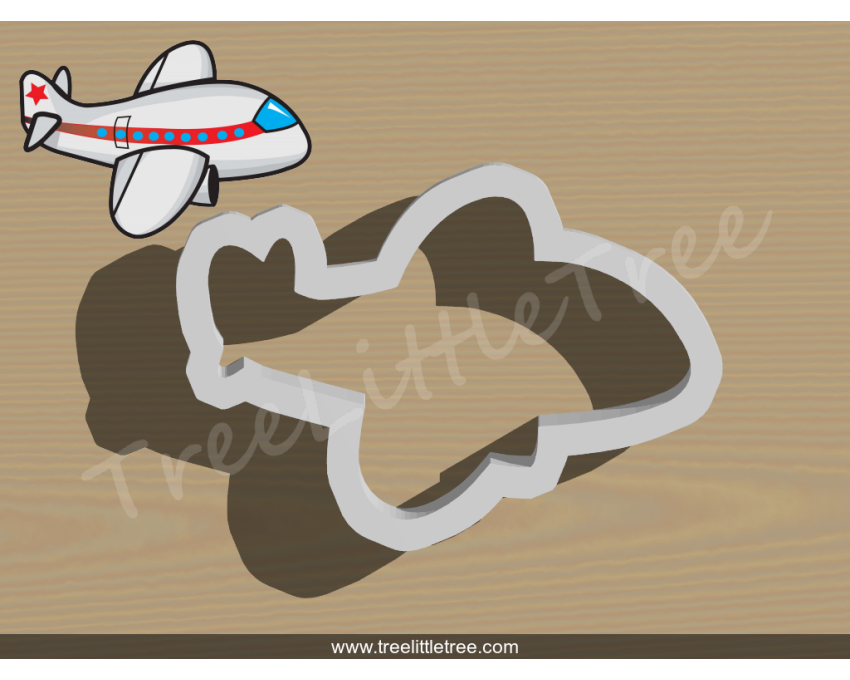 Airplane Style 1 Cookie Cutter. Car Cookie Cutter