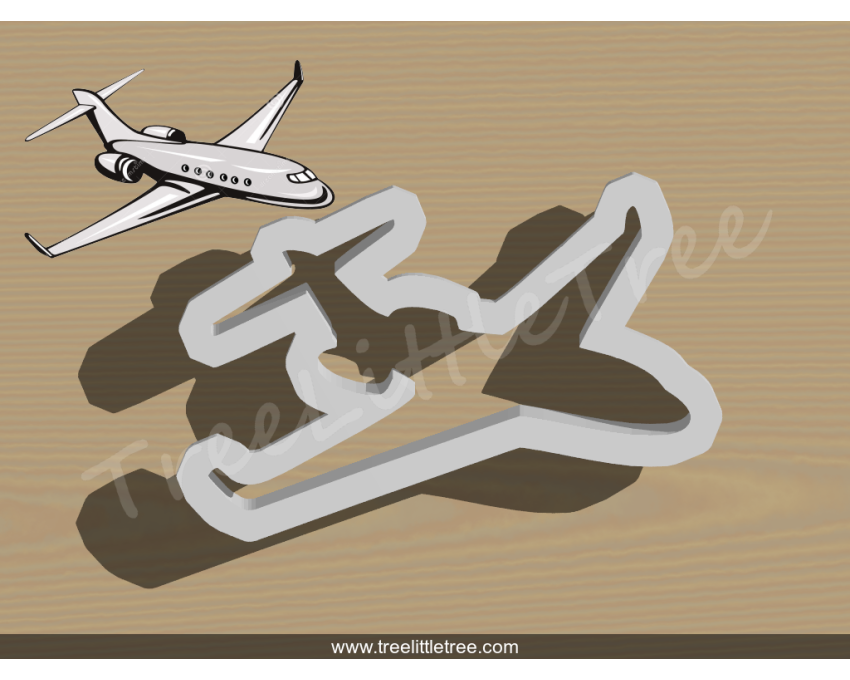 Airplane Style 2 Cookie Cutter. Car Cookie Cutter