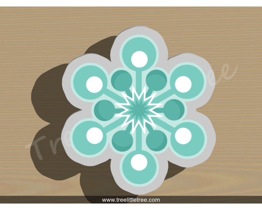 Snowflake Style 2  Cookie Cutter. Christmas Cookie Cutter