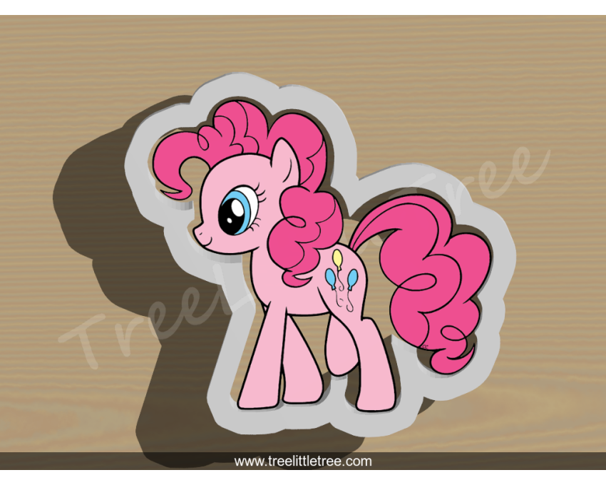 Pinkie Pie Cookie Cutter. My Little Pony Cookie Cutter.  Cartoon Cookie Cutter