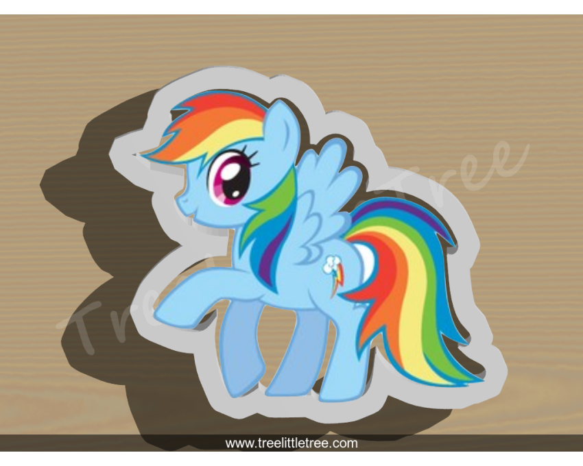 Rainbow Dash Cookie Cutter. My Little Pony Cookie Cutter.  Cartoon Cookie Cutter