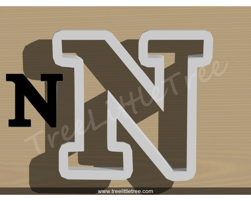 Greek Letter Nu Cookie Cutter. Alphabet Cookie Cutter