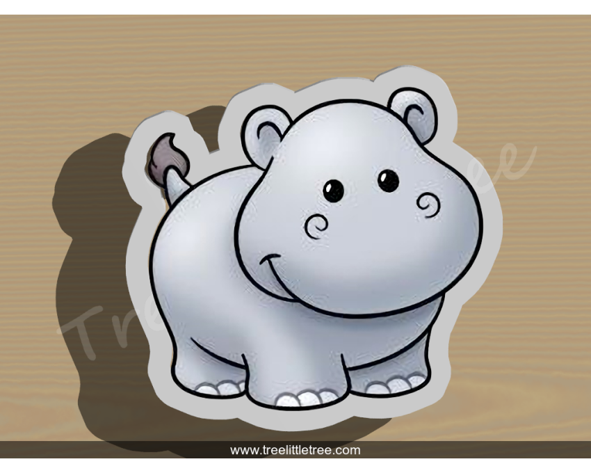Hippo Cookie Cutter. Animal Cookie Cutter