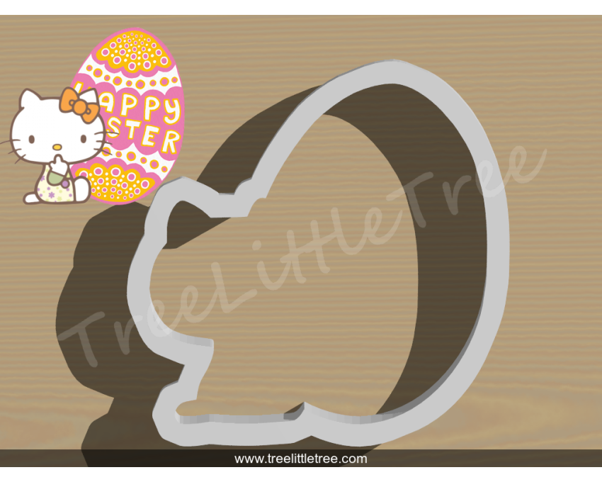 Hello Kitty with Easter Egg Cookie Cutter. Easter Cookie Cutter. Hello Kitty Cookie Cutter