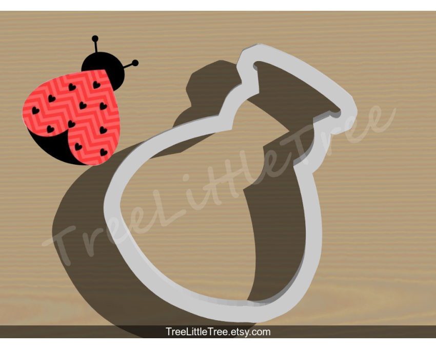 Love Bug Cookie Cutter. Valentine's day Cookie Cutter