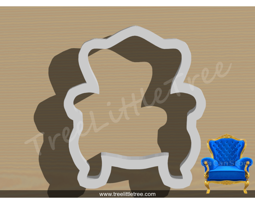 Throne Chair Cookie Cutter. Furniture Cookie Cutter