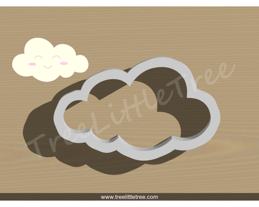 Cloud Style 1 Cookie Cutter. Babyshower Cookie Cutter