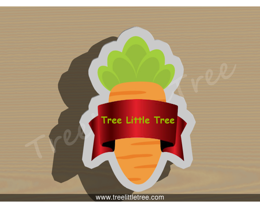 Carrot Banner Cookie Cutter. Easter Cookie Cutter. Vegetable Cookie Cutter