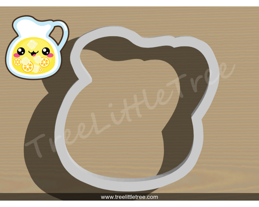 Cute Lemonade Pitcher Cookie Cutter. Summer Season Cookie Cutter. Lemonade Cookie Cutter