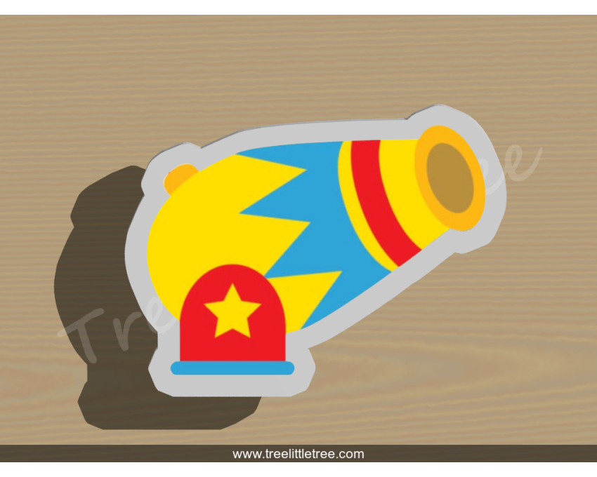 Circus Cannon Cookie Cutter. Baby Shower Cookie Cutter. Circus Baby Cookie Cutter