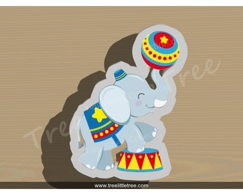 Circus Elephant With Ball Cookie Cutter. Baby Shower Cookie Cutter. Circus Baby Cookie Cutter
