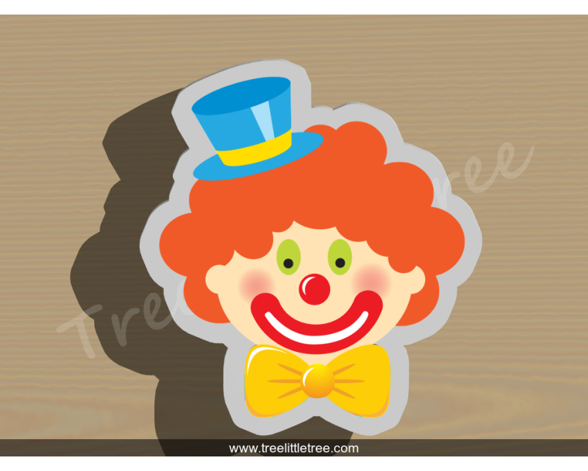 Circus Clown Cookie Cutter. Baby Shower Cookie Cutter. Circus Baby Cookie Cutter
