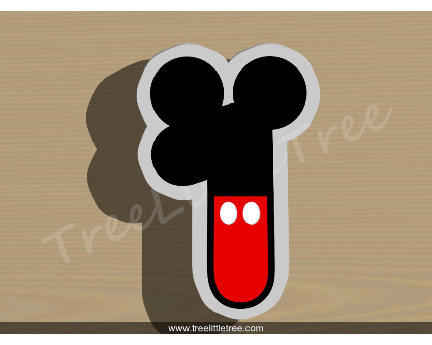 Mickey Number One Cookie Cutter. Number Cookie Cutter
