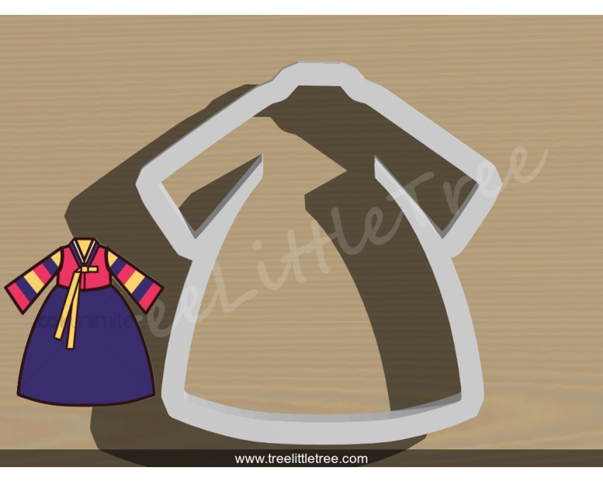 Korea Girl Hanbok Cookie Cutter. Korea Theme Cookie Cutter