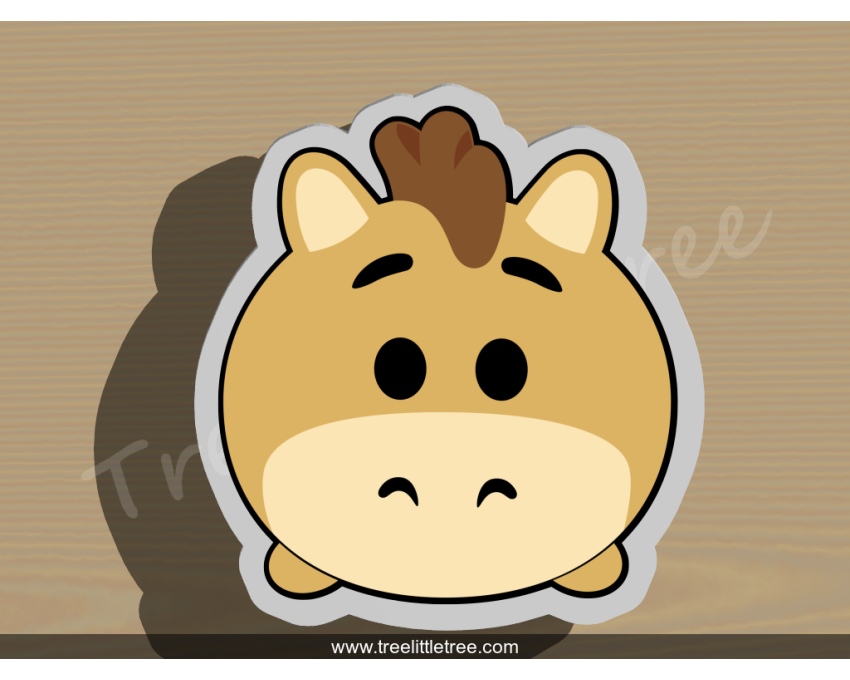 Toy Story Bullseye Tsum Tsum Cutter. Disney cookie cutter. Cartoon Cookie Cutter