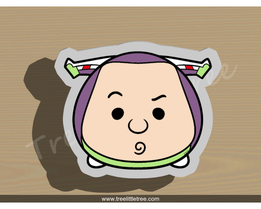 Toy Story Buzz Lightyear Tsum Tsum Cutter. Disney cookie cutter. Cartoon Cookie Cutter