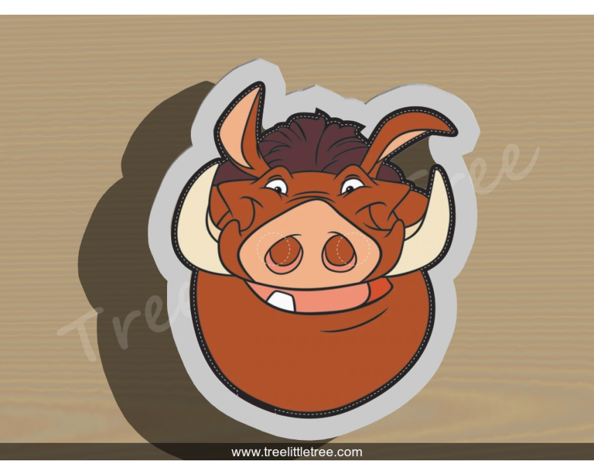 Pumbaa Head Cookie Cutter. Disney cookie cutter. Lion King Cookie Cutter