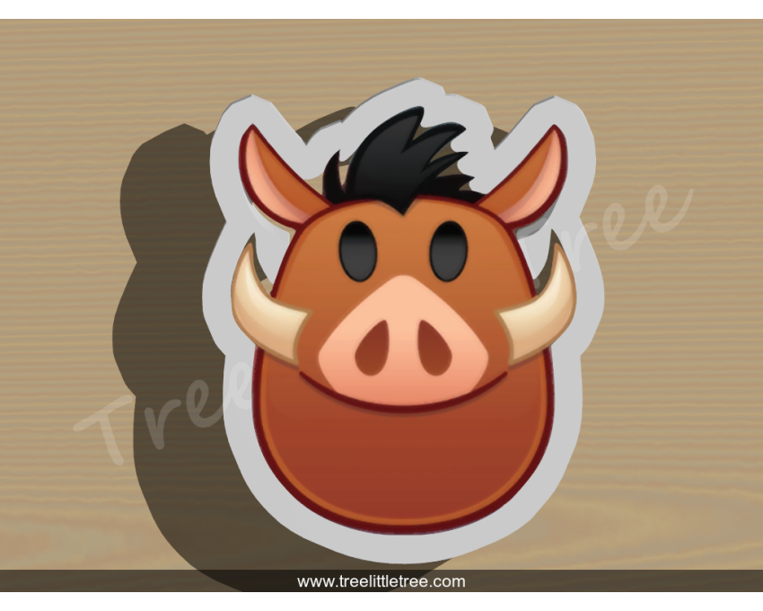 Pumbaa Emoji Cookie Cutter. Disney cookie cutter. Lion King Cookie Cutter