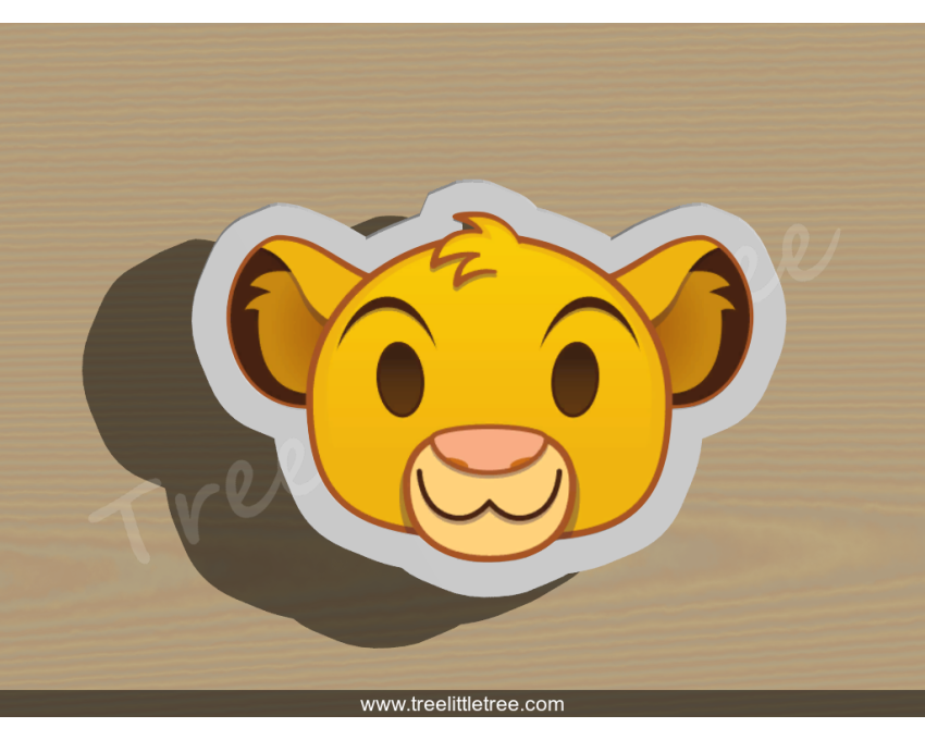 Simba Emoji Cookie Cutter. Disney cookie cutter. Lion King Cookie Cutter