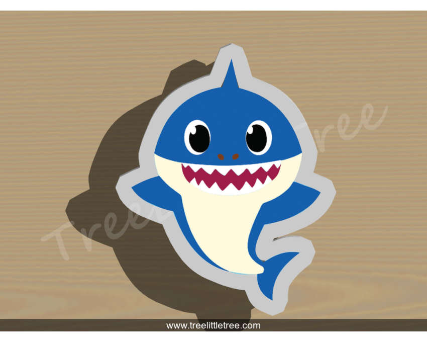 Baby Shark Style 1 Cookie Cutter. Baby Shark cookie cutter. Pinkfong Cookie Cutter
