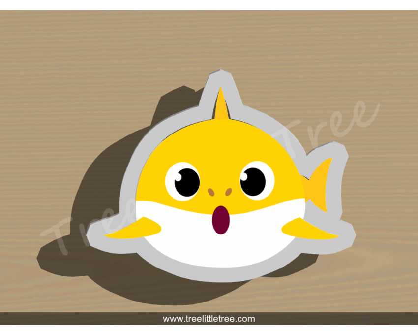 Baby Shark Style 2 Cookie Cutter. Baby Shark cookie cutter. Pinkfong Cookie Cutter