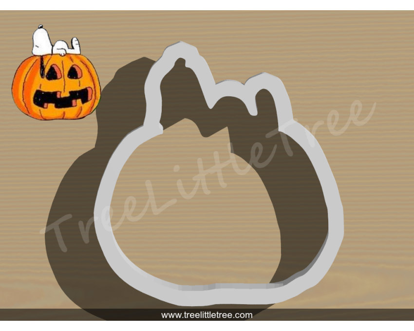 Snoopy on Pumpkin Cookie Cutter. Fall Season Cookie Cutter. Thanksgiving Cookie Cutter. Halloween Cookie Cutter