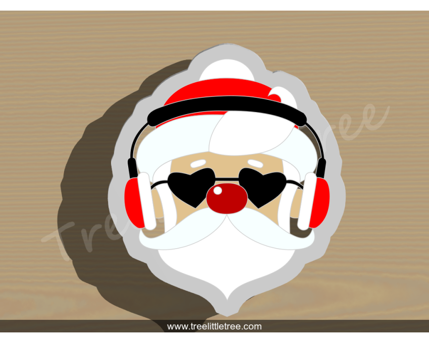 Hip Pop Santa Cookie Cutter. Christmas Cookie Cutter. 