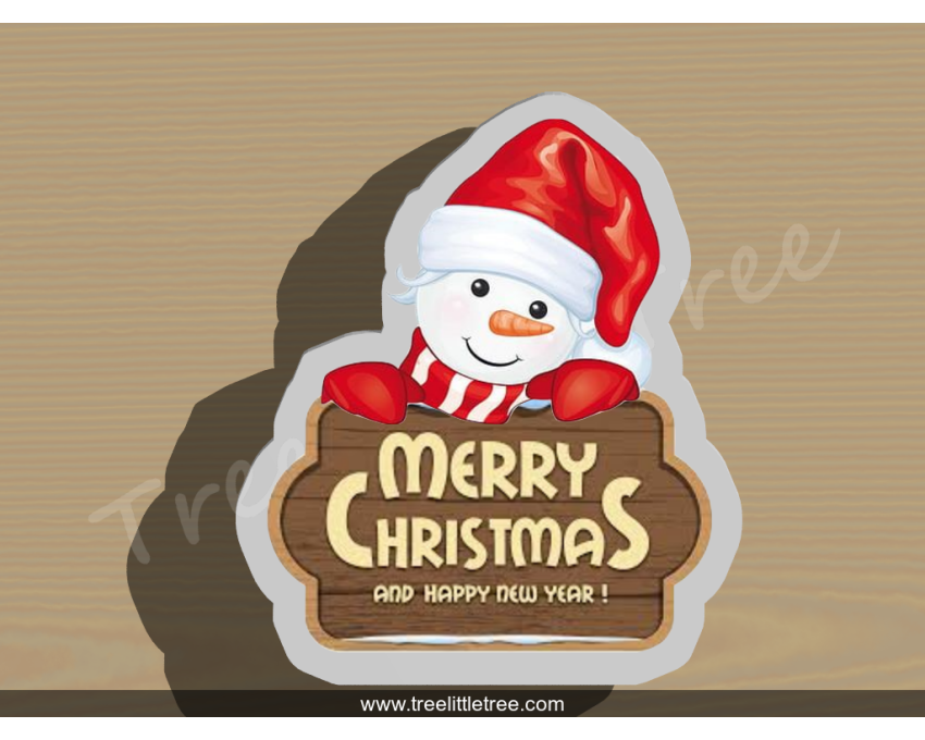 Snowman with Plaque Cookie Cutter. Christmas Cookie Cutter