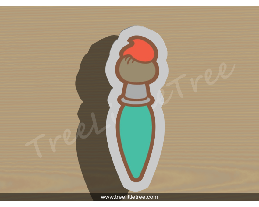 Painting Brush Cookie Cutter. Painting Cookie Cutter
