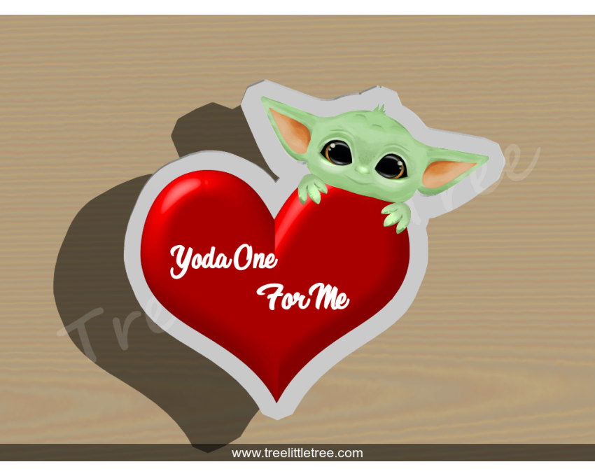 Yoda One For Me Cookie Cutter. Valentine's day Cookie Cutter. Star War Cookie Cutter
