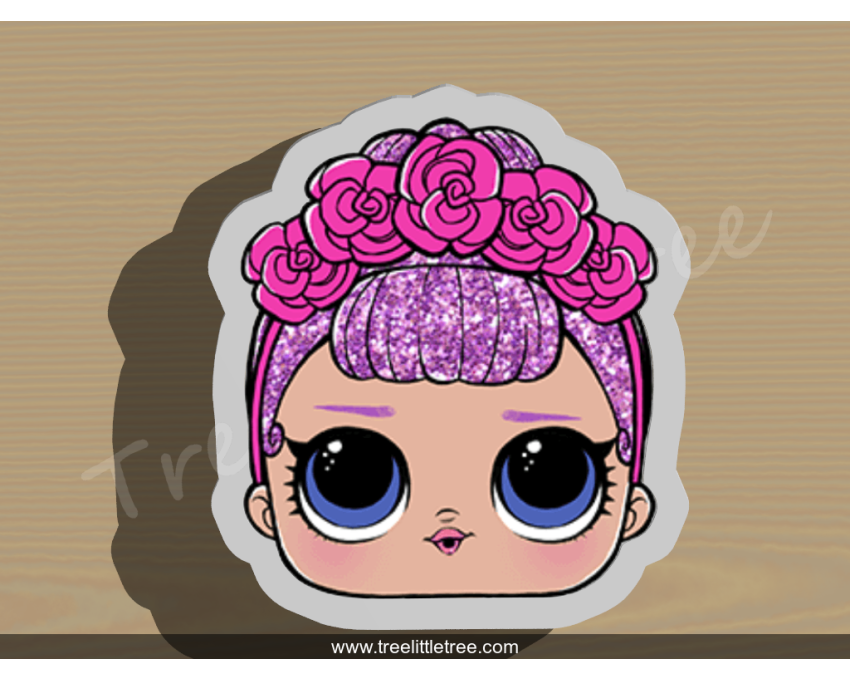Sugar Queen Cookie Cutter. LOL Dolls Cookie Cutter