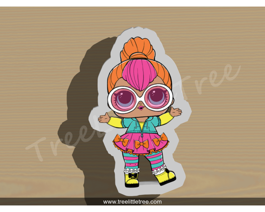 Neon Qt Doll Full Body Cookie Cutter. LOL Dolls Cookie Cutter. Unicorn Cookie Cutter