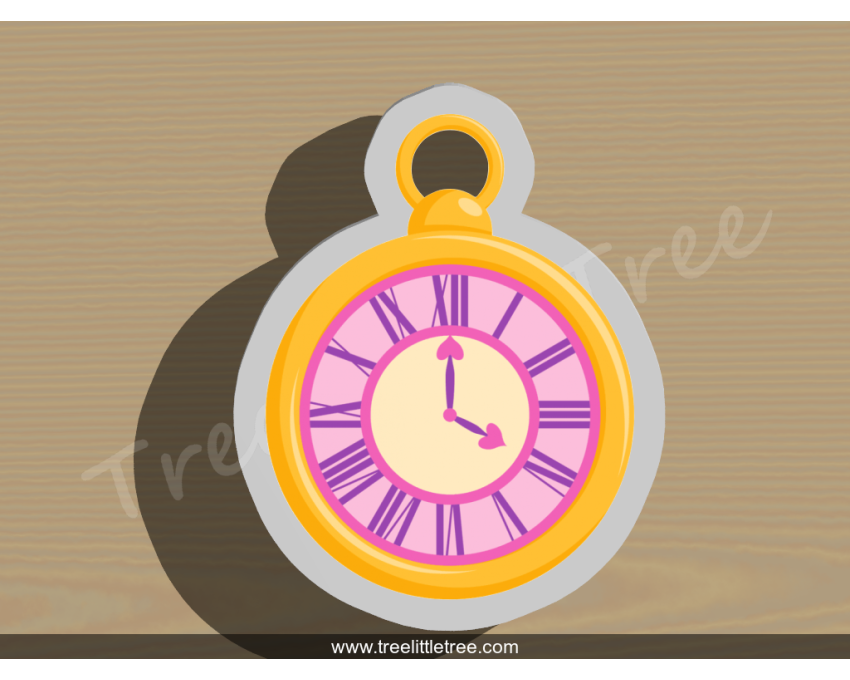 Mad Hatter Wall Clock Cookie Cutter. Alice in Wonderland Cookie Cutter