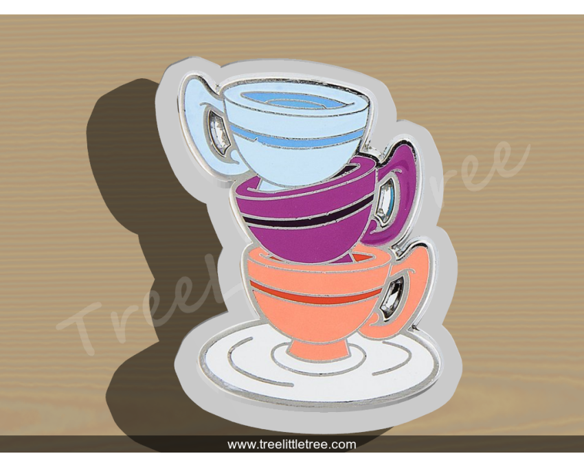 Stacked Teacup Cookie Cutter. Alice in Wonderland Cookie Cutter