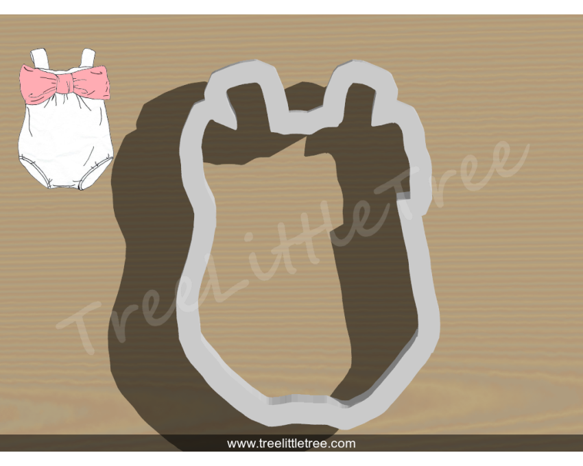 Baby Girl Onesie Style 3 Cookie Cutter. Baby Shower Cookie Cutter. 