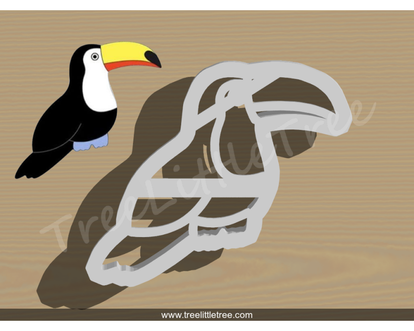 Toucan Cookie Cutter. Bird Cookie Cutter