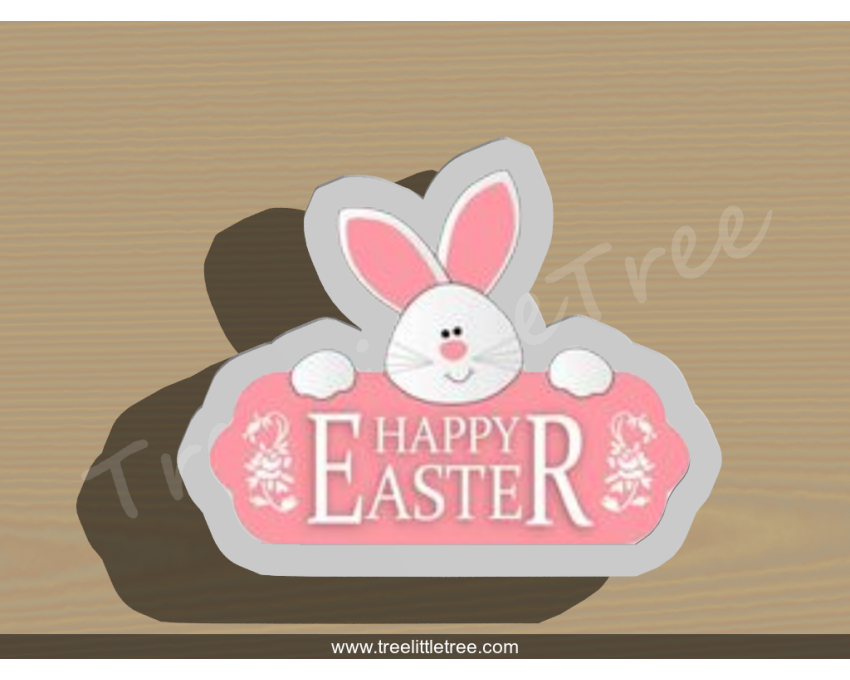 Bunny Plaque Cookie Cutter. Easter Cookie Cutter