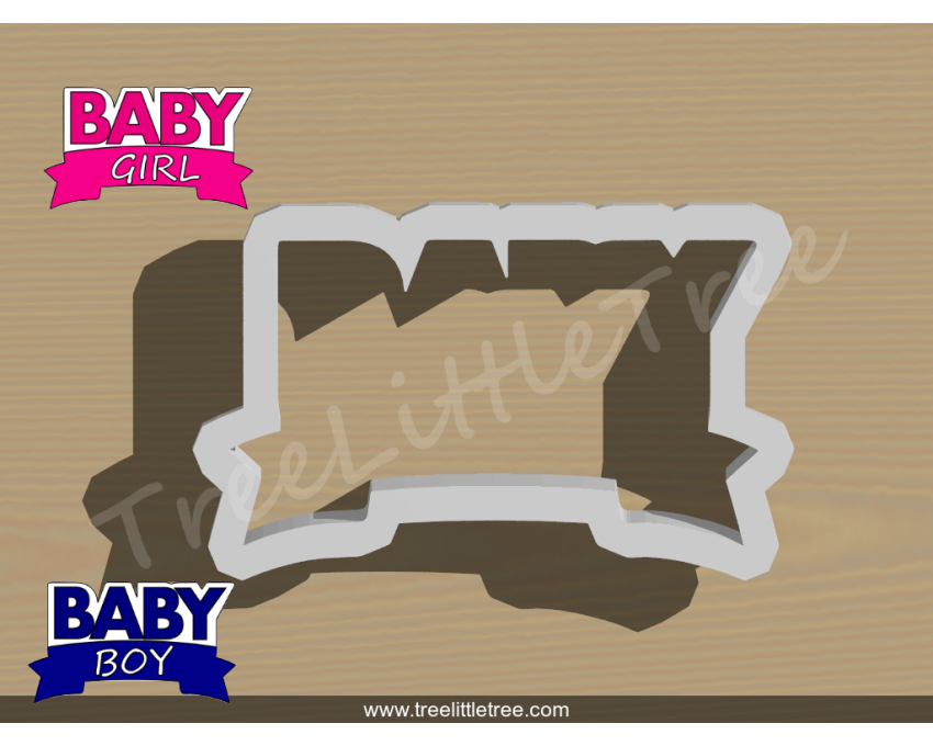 Baby Plaque Cookie Cutter. Baby Shower Cookie Cutter