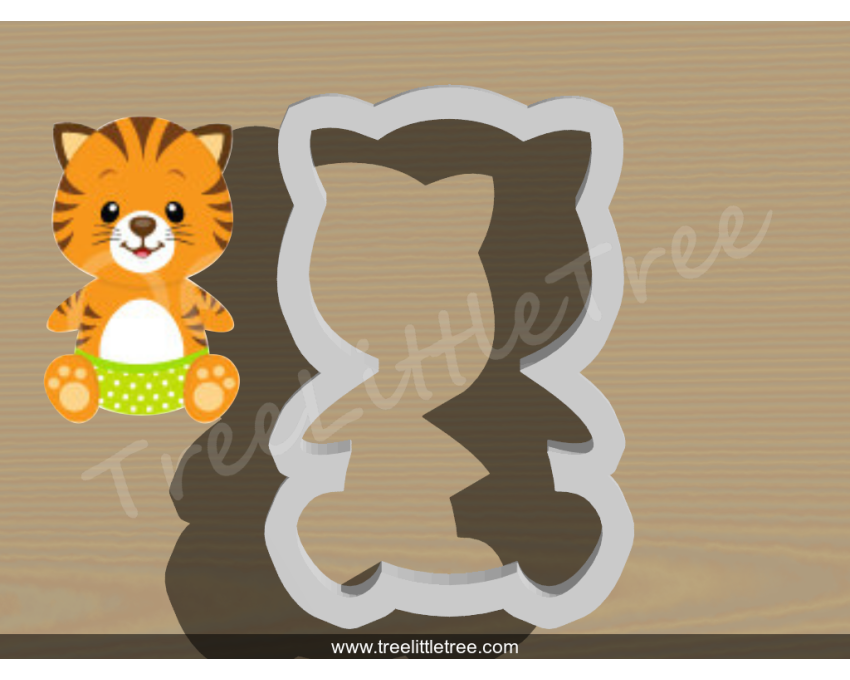 Baby Tiger Cookie Cutter. Baby Shower Cookie Cutter. Jungle Baby  Cookie Cutter