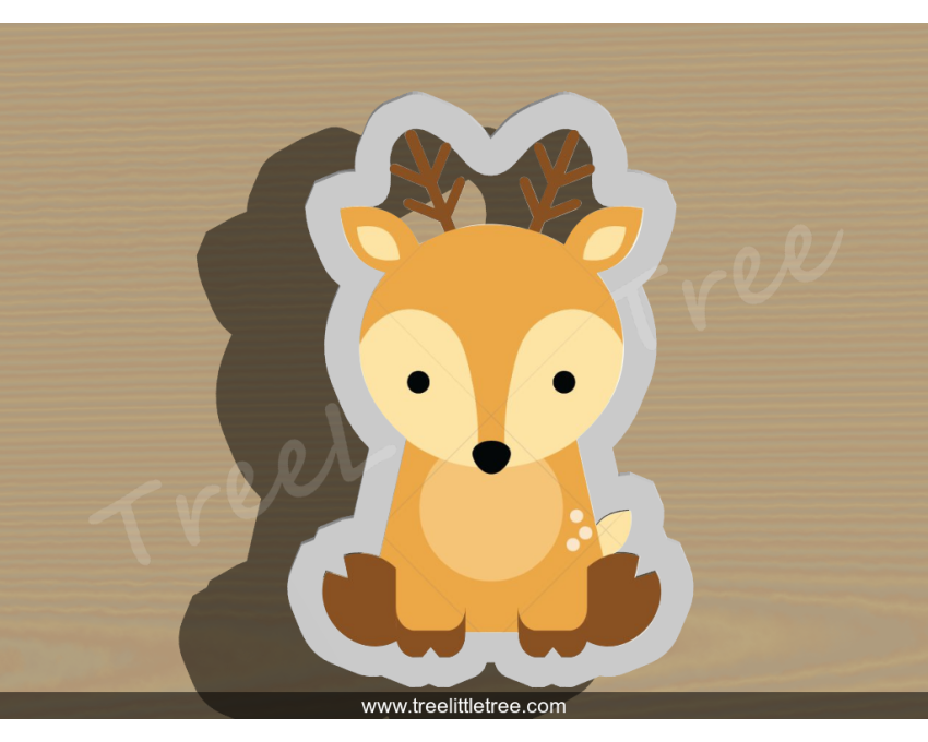 Baby Deer Cookie Cutter. Baby Shower Cookie Cutter. Jungle Baby  Cookie Cutter