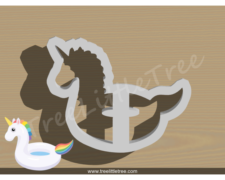 Unicorn Floatie Detailed Cookie Cutter. Unicorn Cookie Cutter. Summer Season Cookie Cutter