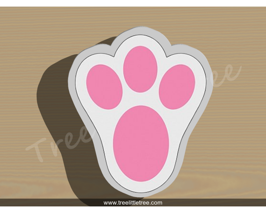Bunny Paw Print Cookie Cutter. Easter Cookie Cutter