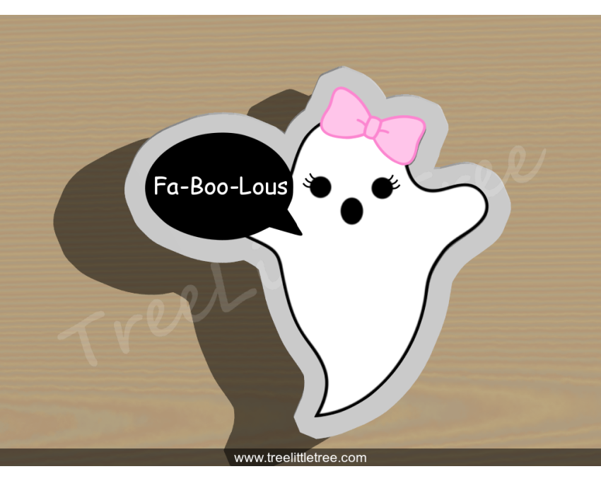 Fab-Boo-Lous Cookie Cutter. Halloween Cookie Cutter. 